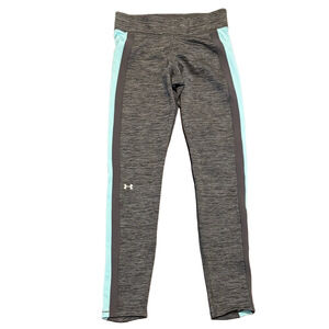 Under Armour Compression Charcoal and Light Blue Leggings Size M